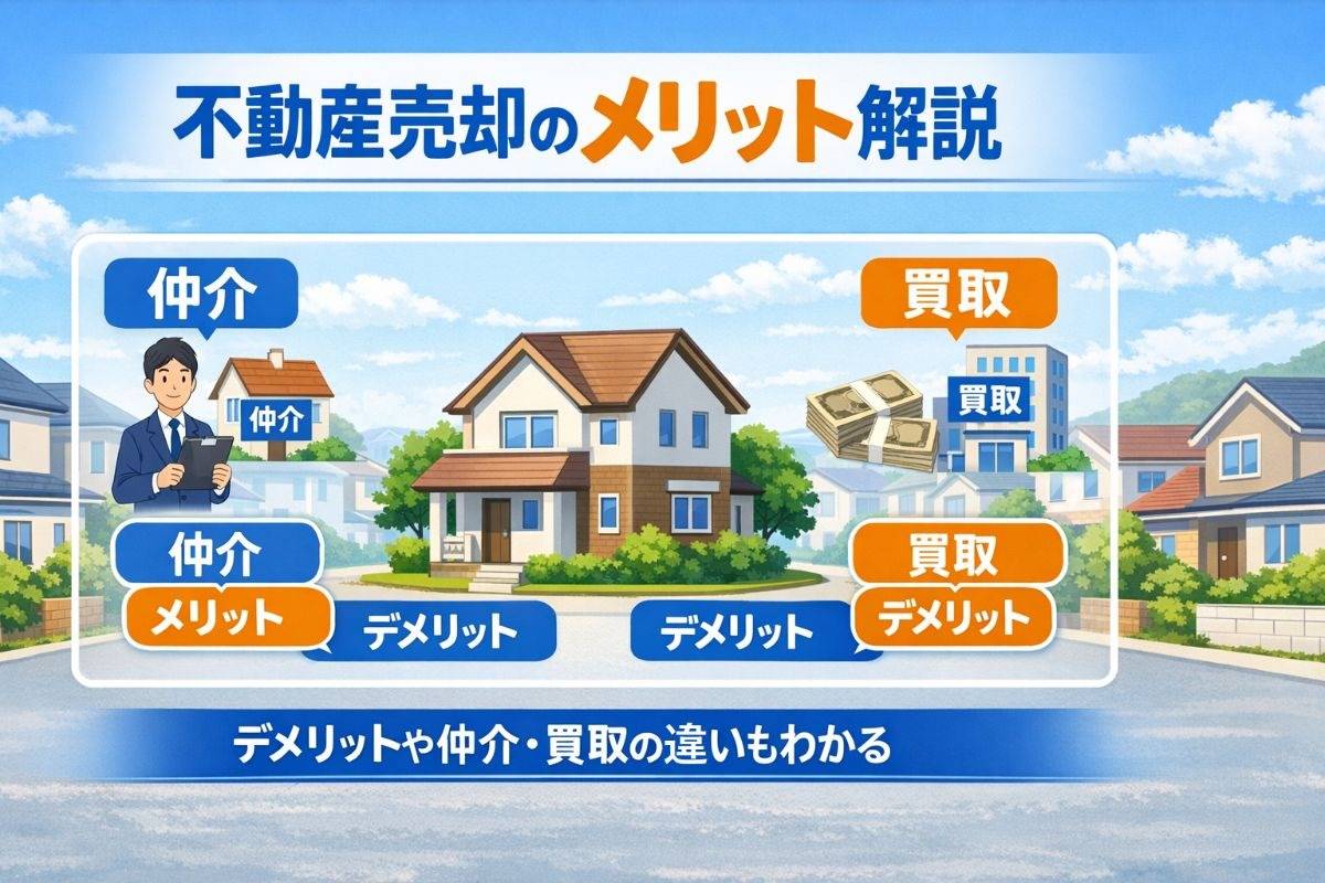 不動産売却のメリットを徹底解説！デメリットや仲介・買取のメリット比較もわかる