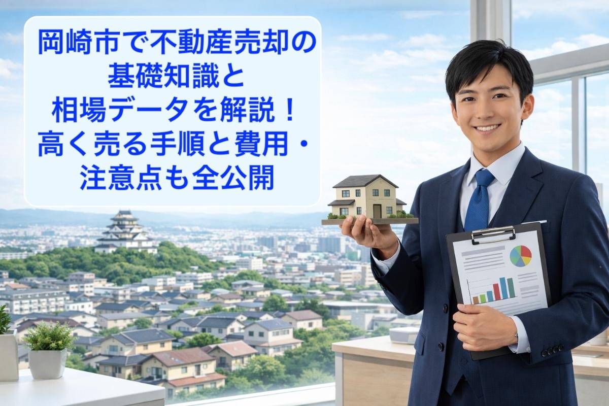 岡崎市で不動産売却の基礎知識と相場データを解説！高く売る手順と費用・注意点も全公開